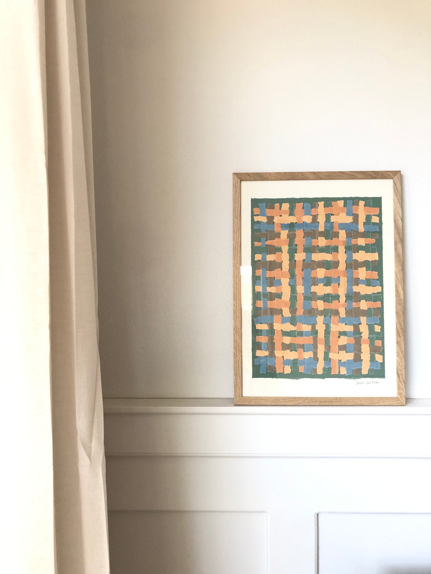 Flettet papir-collage, A3