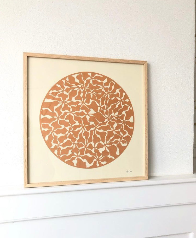 Nude på creme 40x40