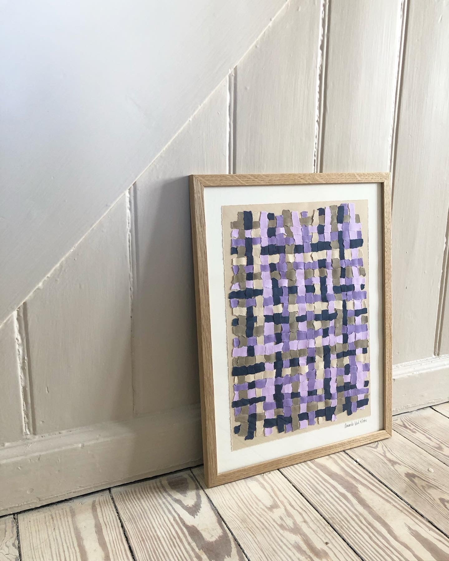 Flettet collage, 30x40cm.