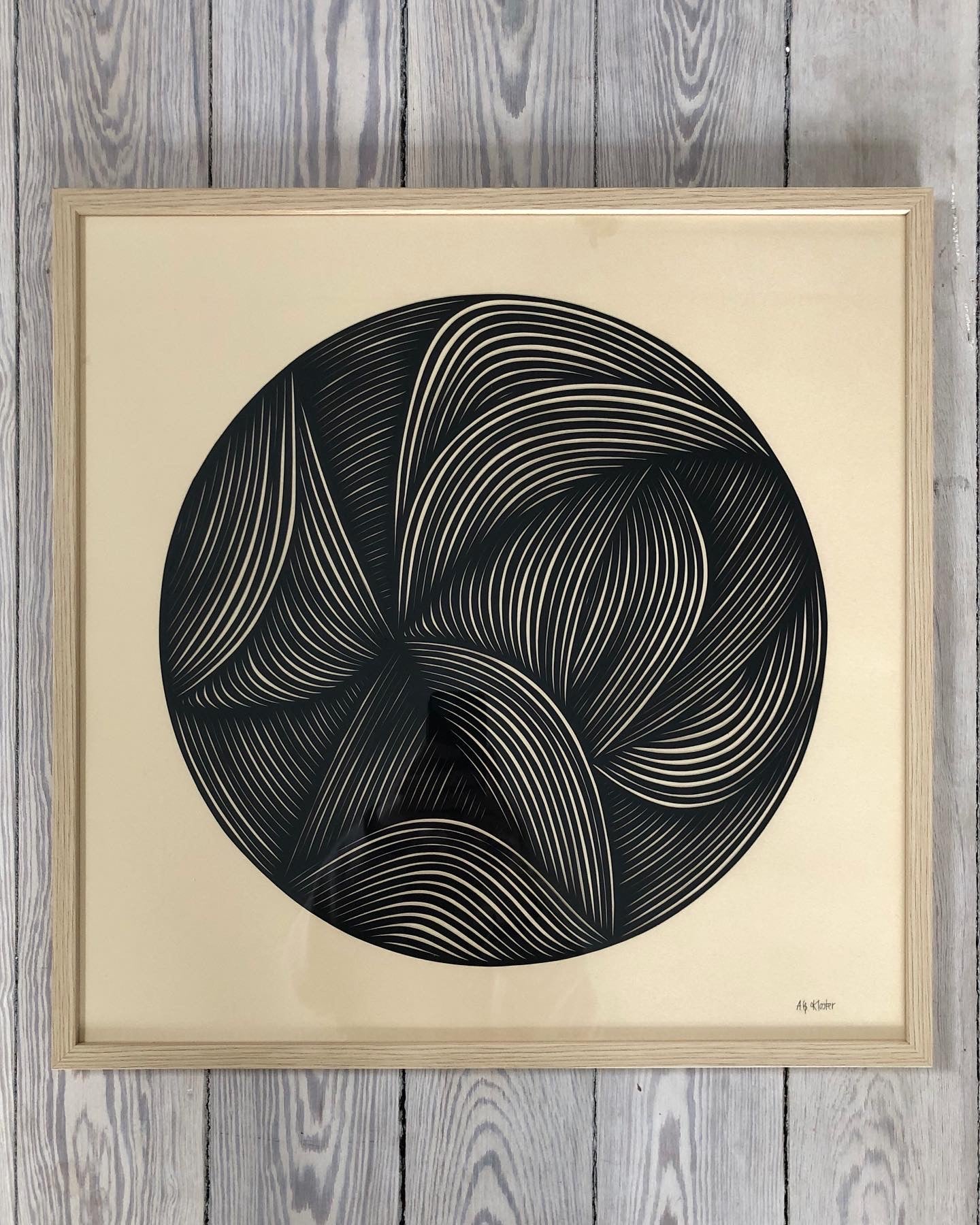 Sort på beige, 50x50