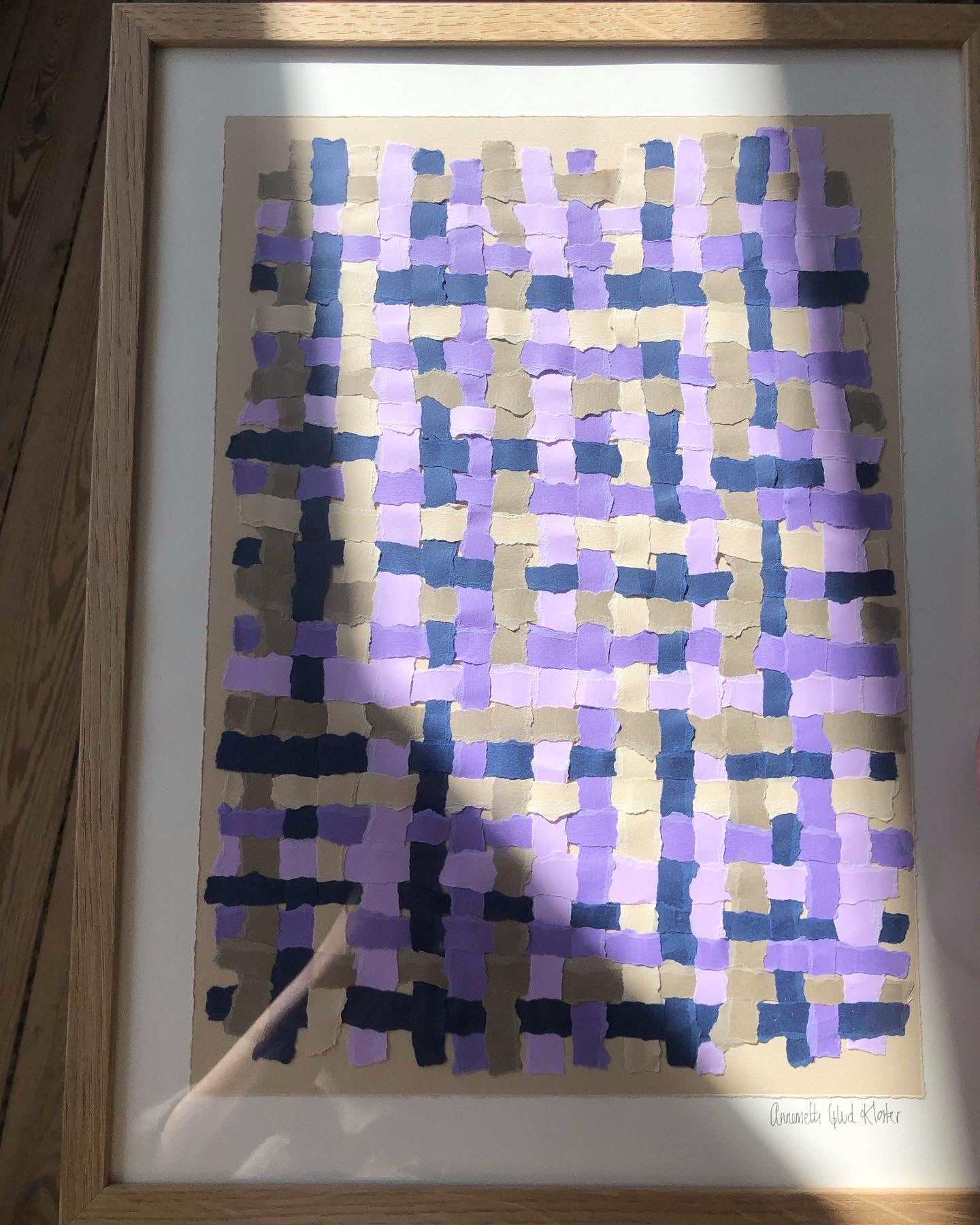 Flettet collage, 30x40cm.