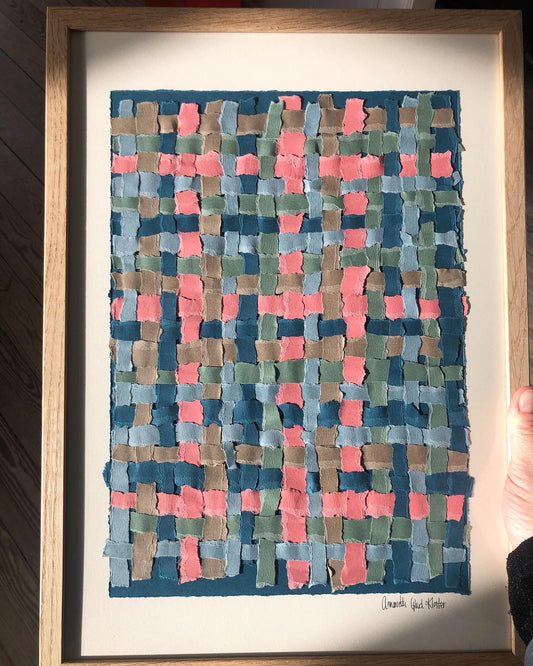 Flettet papir-collage, A3