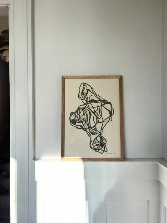 Abstrakt papercut i A3