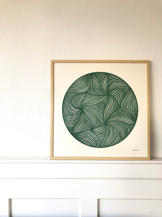 Mørkegrønt klip, 50x50